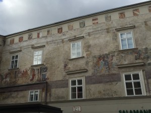 Medieval mural in Krems center